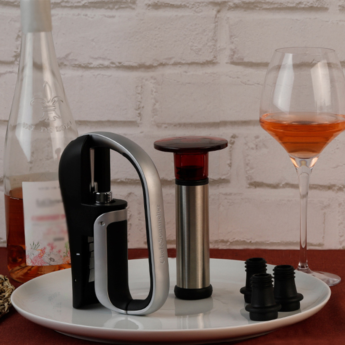 Set de 4 accessoires œnologiques - ŒNOLOGIE couleur unique, CHEF ET SOMMELIER