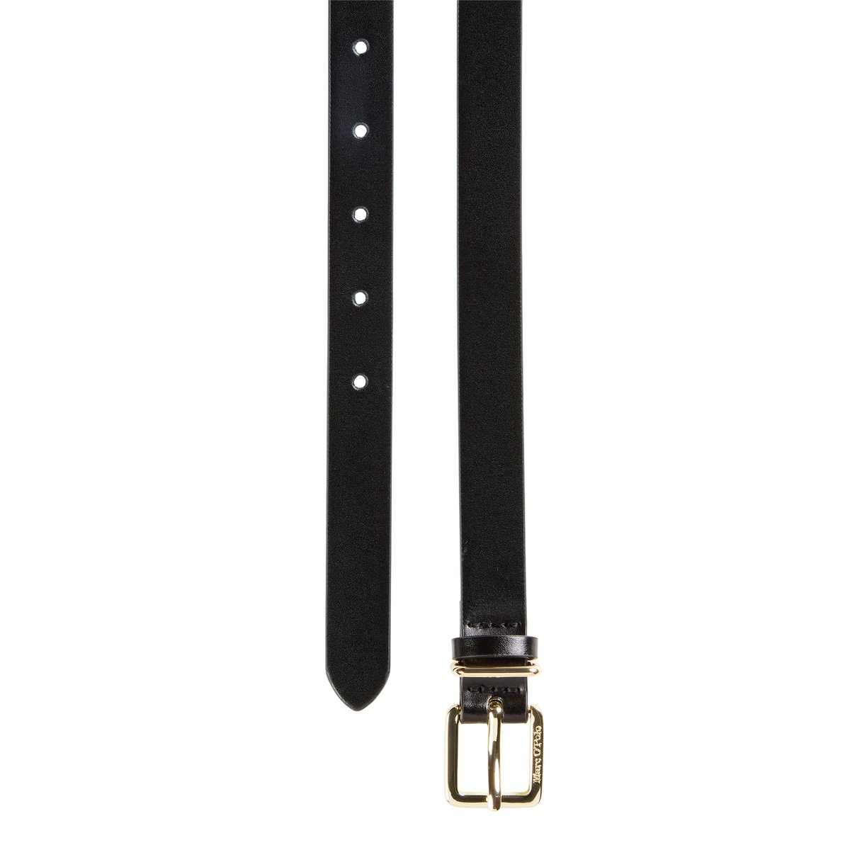Ceinture modèle Lara en cuir de veau de première qualité noir, MARC O'POLO
