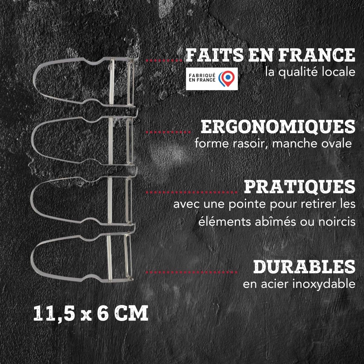 Lot de 2 Planches à découper et 4 éplucheurs GOURMET ÉDITION bois, FM PROFESSIONAL