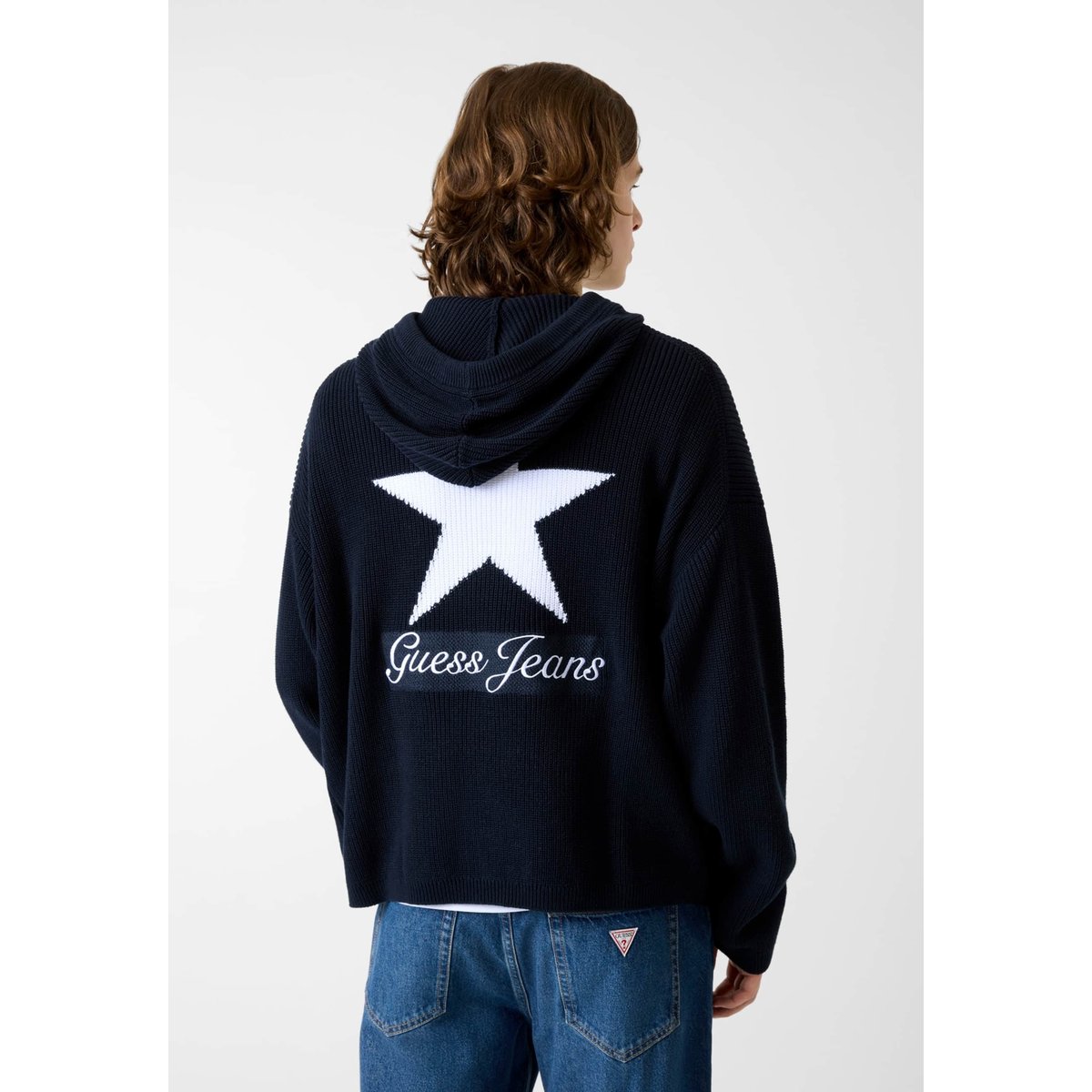 Pull À Étoiles Imprimées bleu foncé, GUESS JEANS