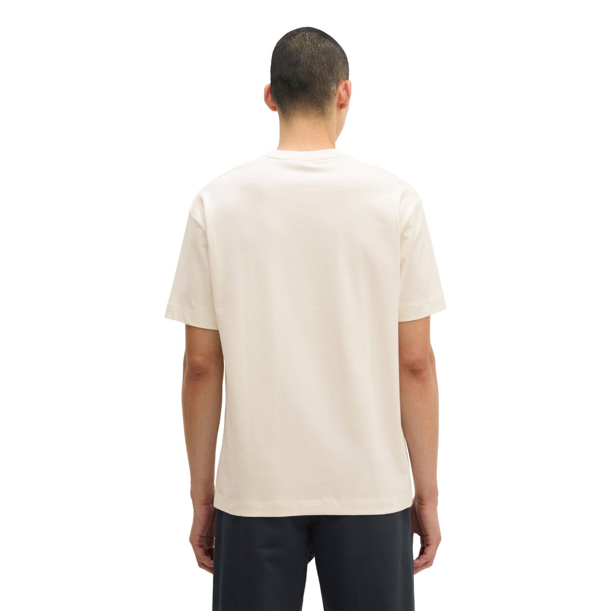 T-shirt relaxed en jersey de coton bio épais blanc, MARC O'POLO