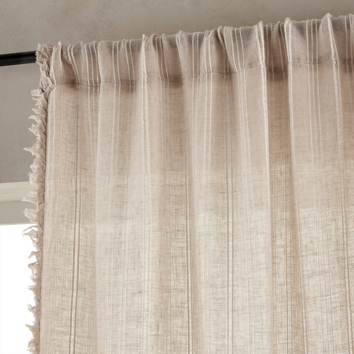 Voilage en lin et viscose, Plumaka naturel, AM.PM