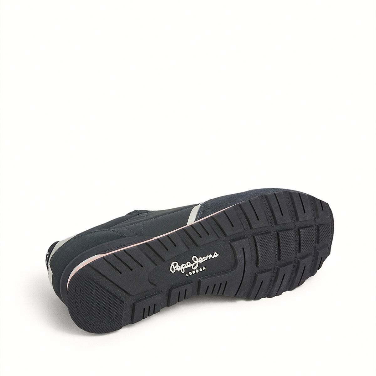 Baskets Combinées Avec Détails En Daim- Brit noir, PEPE JEANS