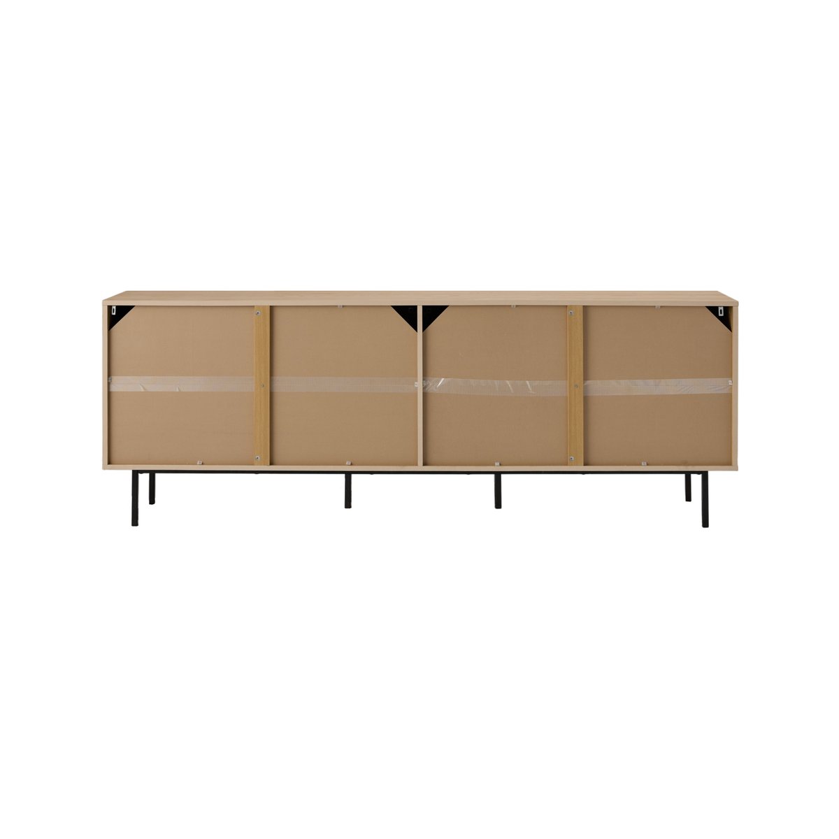 Buffet 4 portes bois pieds métal - ALEX bois clair, CAMIF