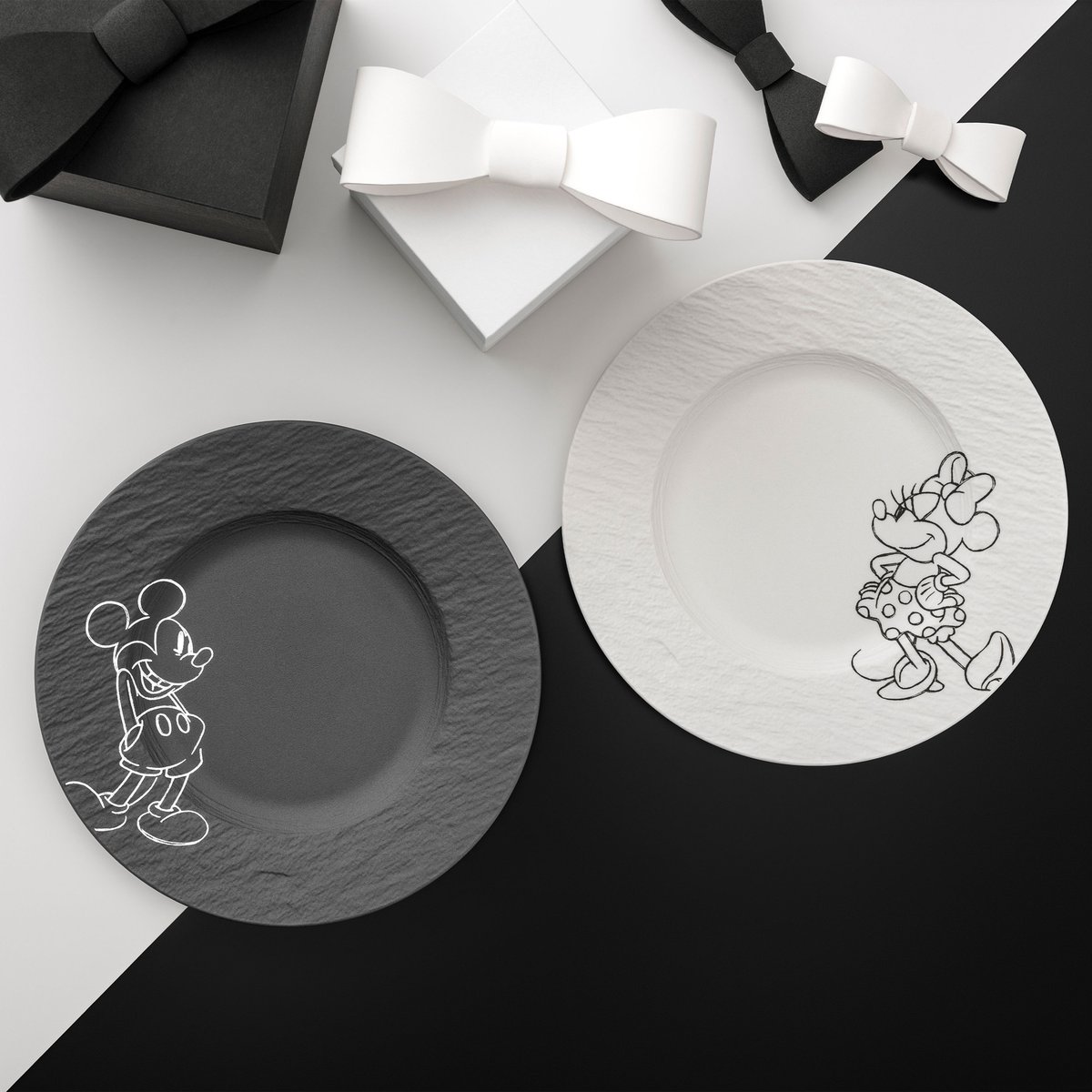 Assiette À Dessert, 2 Pièces MANUFACTURE - MICKEY MOUSE couleur unique, VILLEROY & BOCH