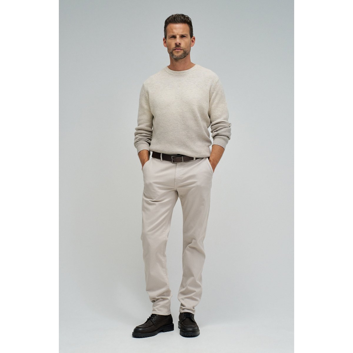 PANTALONS CHINO À JAMBES FINS beige, SALSA JEANS