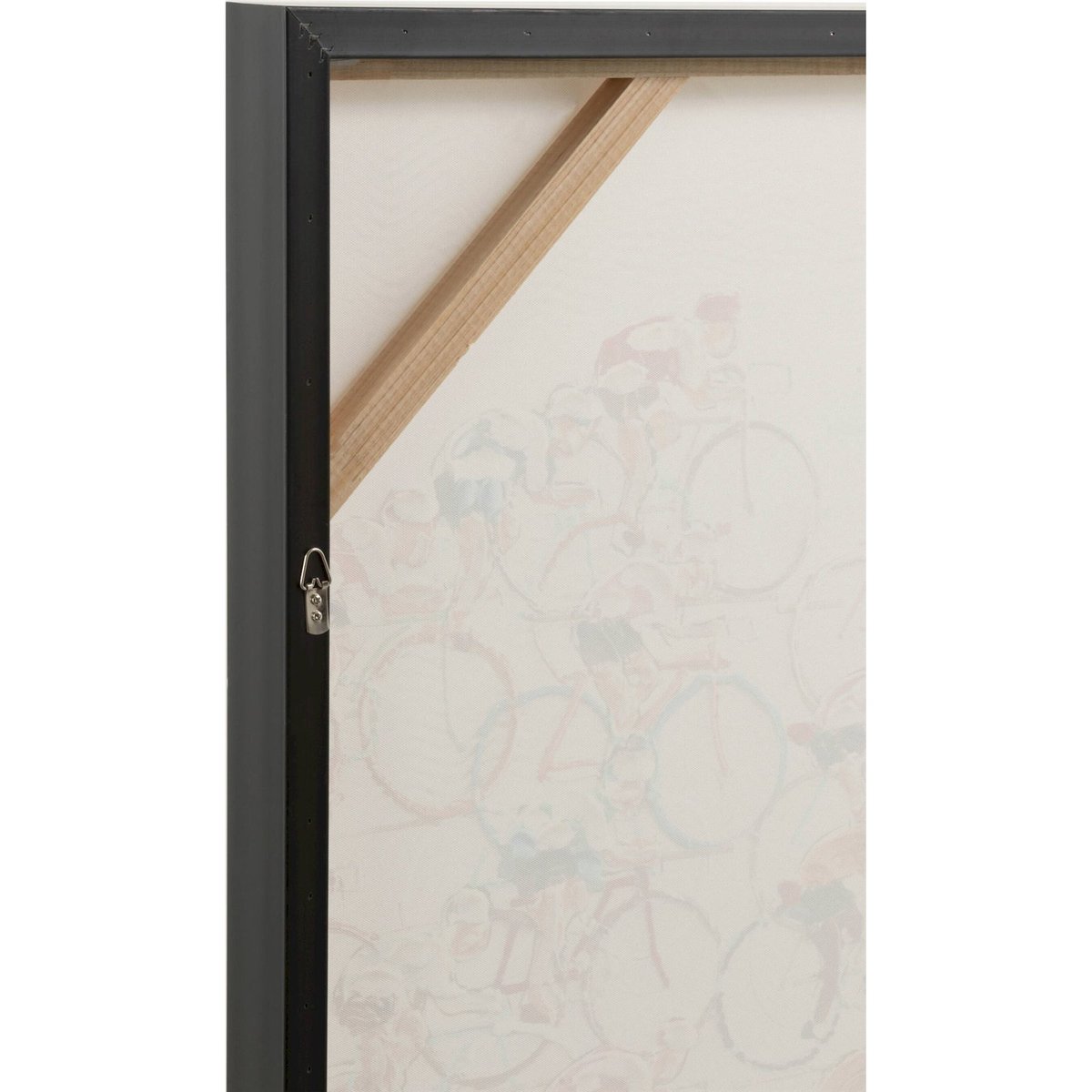 Tableau cycliste sur toile rectangulaire multicolore accents vifs sportifs, RECOLLECTION