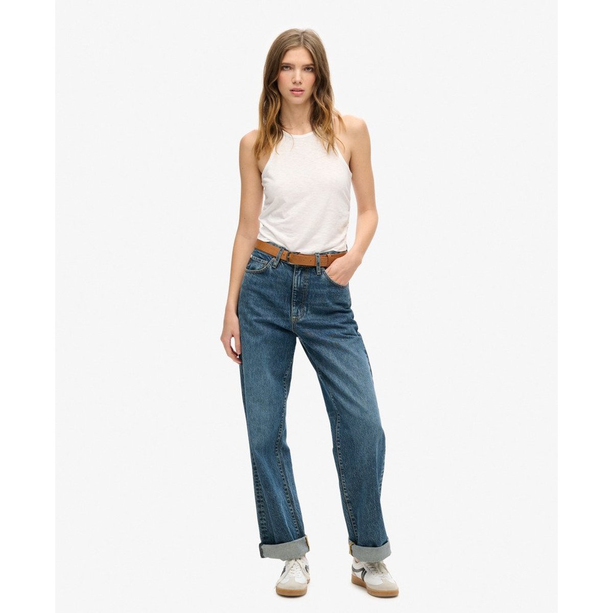 Débardeur froncé optic, SUPERDRY