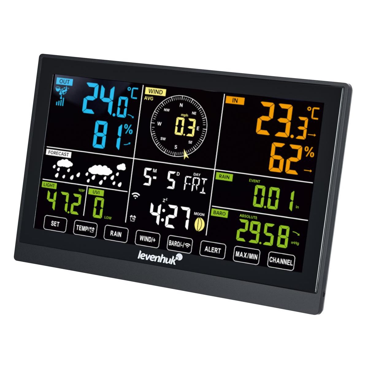 Station météo Levenhuk Wezzer PLUS LP140 couleur unique, LEVENHUK