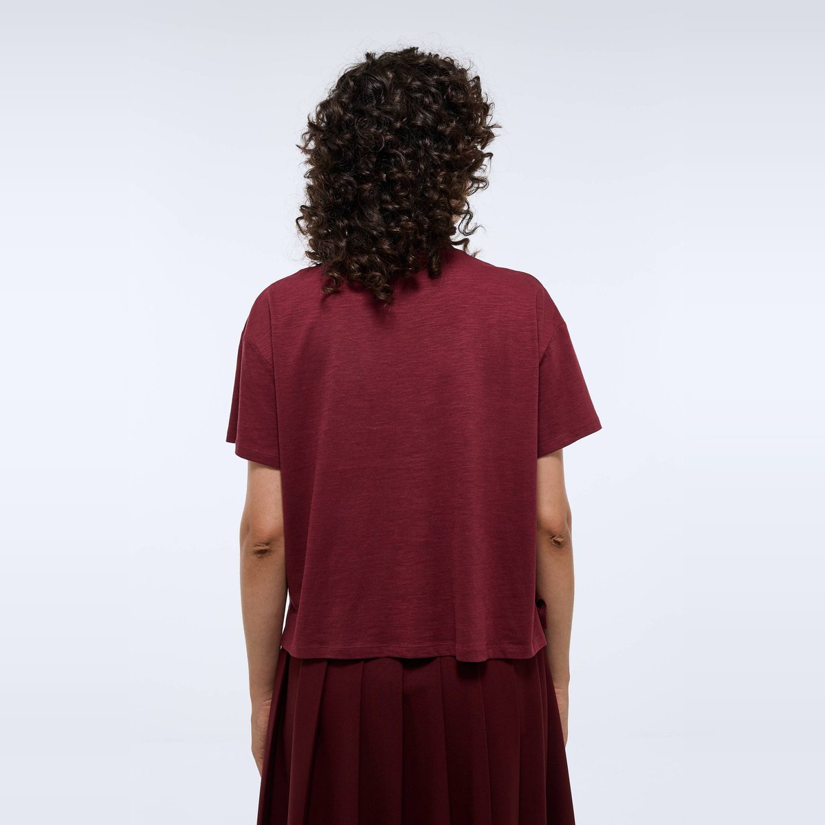 T-shirt manches courtes imprimé en coton BIO GOTS cabernet, MONOPRIX