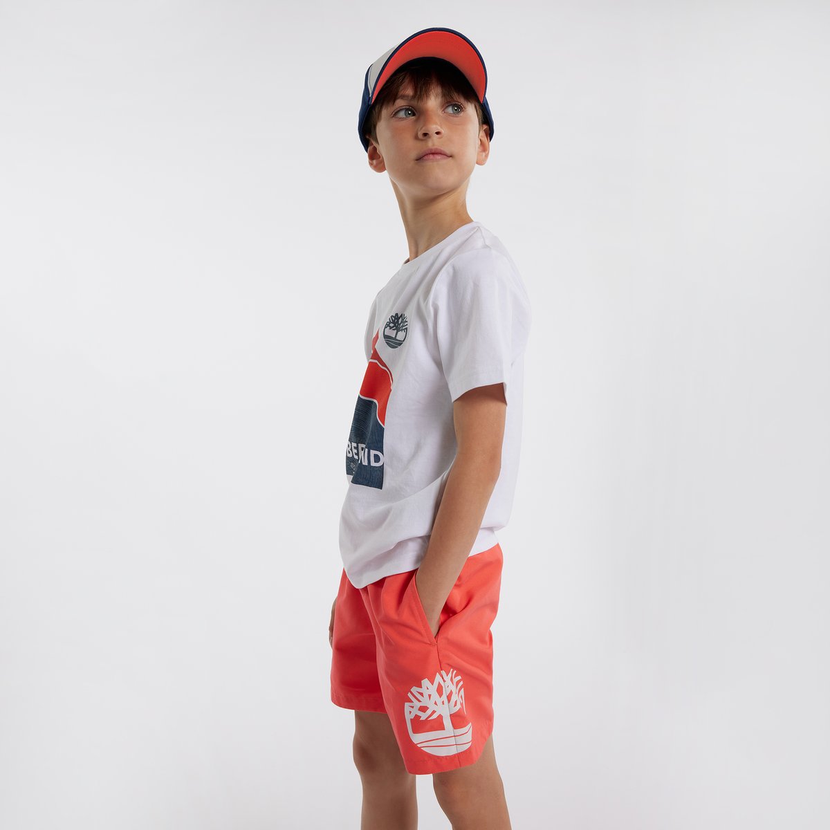 Short de bain uni avec slip mandarin, TIMBERLAND