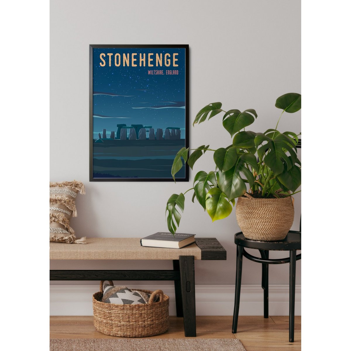 Poster Stonehenge blanc, L'AFFICHERIE