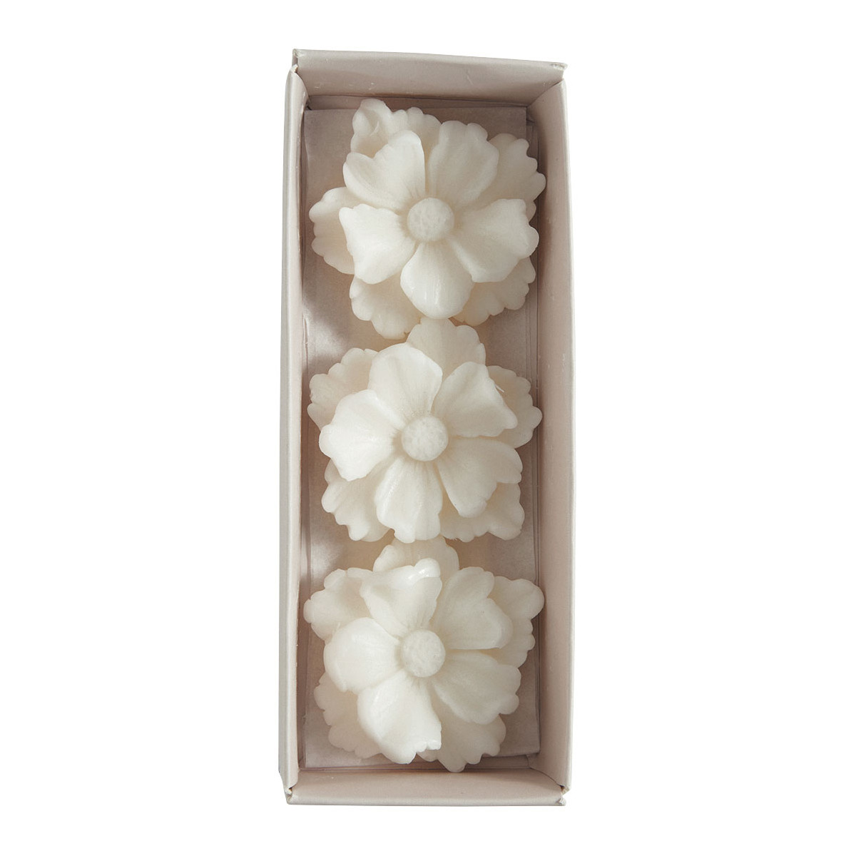 Coffret de 3 décors fondants en cire parfumée - SUBLIME JASMIN blanc, MATHILDE M