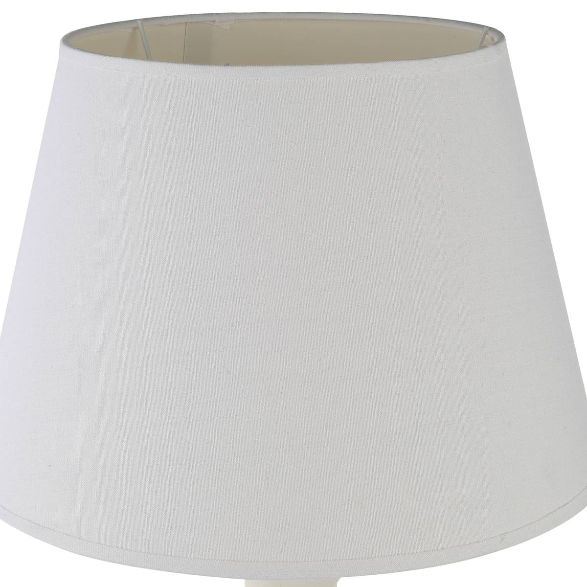 Lampadaire droit abat-jour lin LEO blanc, ATMOSPHERA