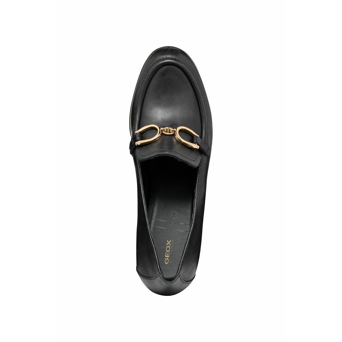Mocassins à talon en cuir Walk Pleasure 55 noir, GEOX