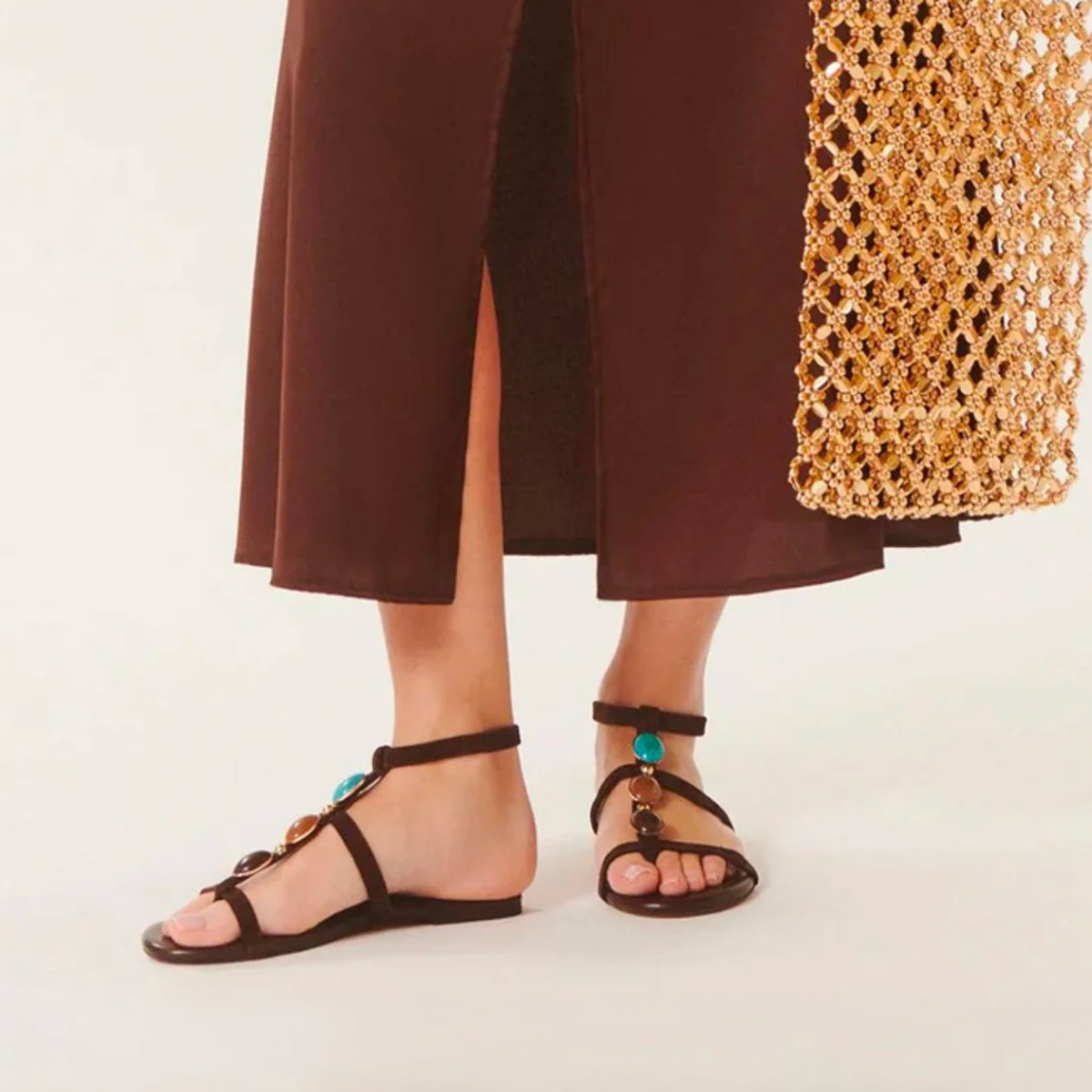 Sandales plates SELENA marron, BENOA