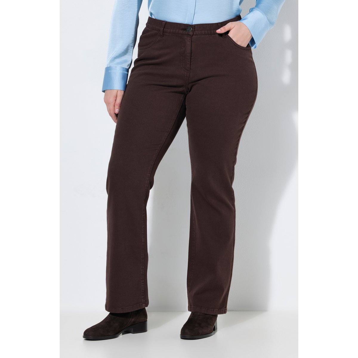 Jean Marie Bootcut, matière stretch acajou, ULLA POPKEN