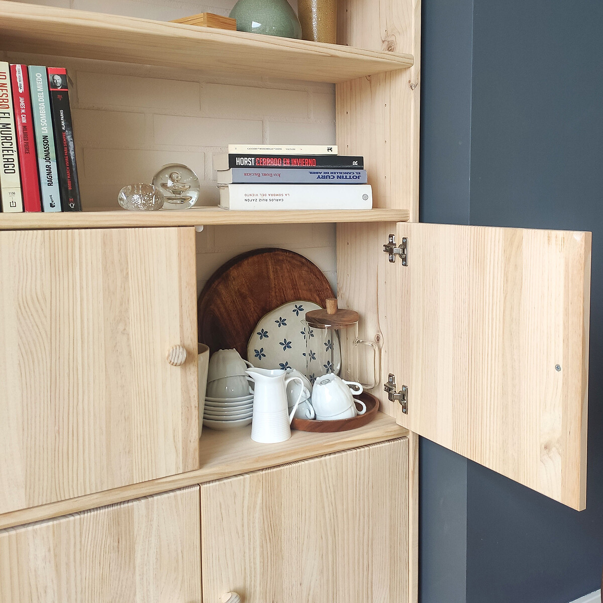 2 Doors for GALA shelf - 80 cm light wood, EUROPE & NATURE