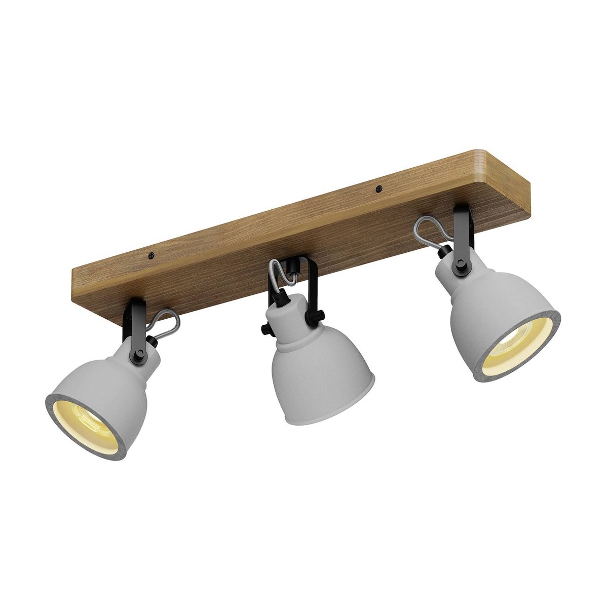 Spot industriel, Mitis gris, bois clair, LINDBY