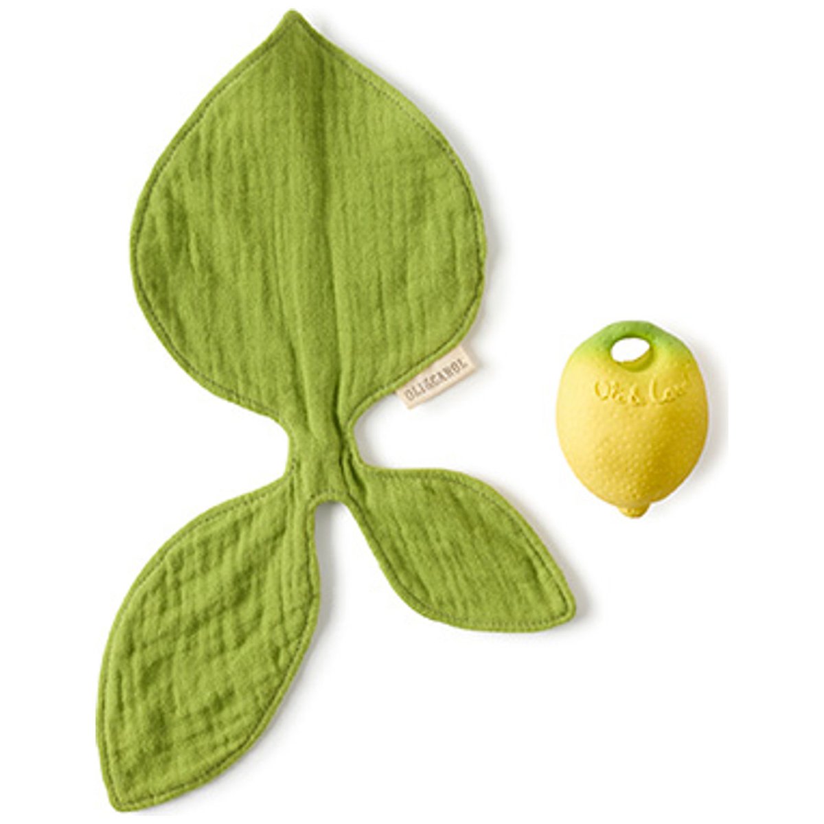 Doudou de dentition jaune, vert, OLI & CAROL