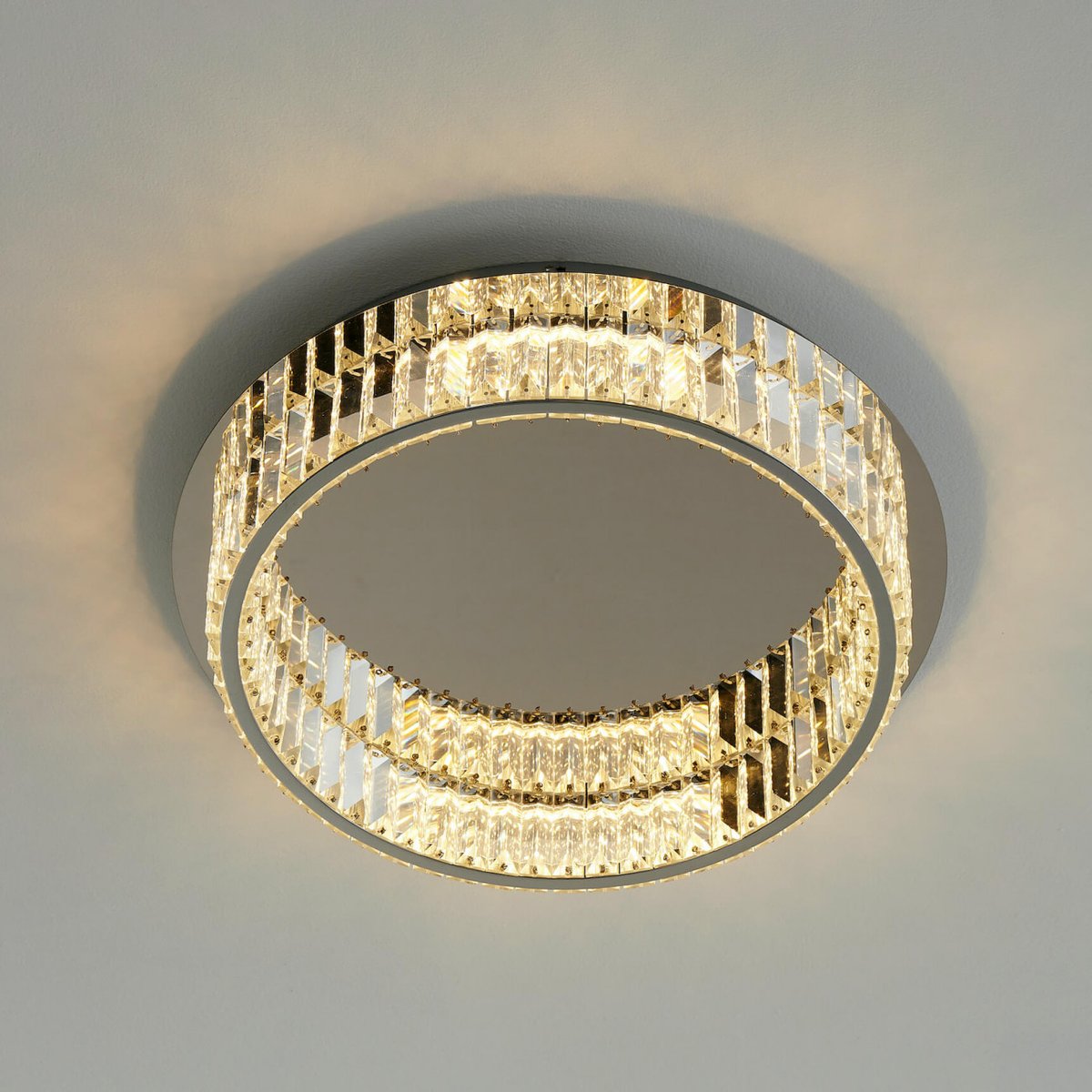 Sublime plafonnier rond - PEZZATI argenté / chromé, KOSILUM