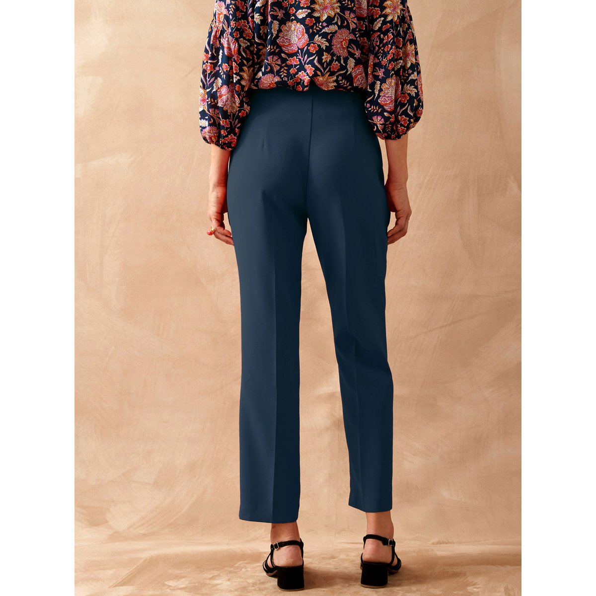 Pantalon 7/8ème coupe fuselée marine, DAXON