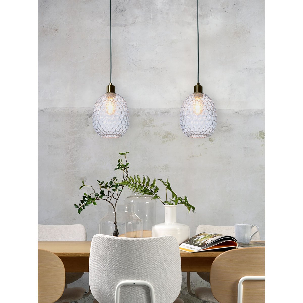 Lampe Suspendue Verre VENICE lumineux, IT'S ABOUT ROMI