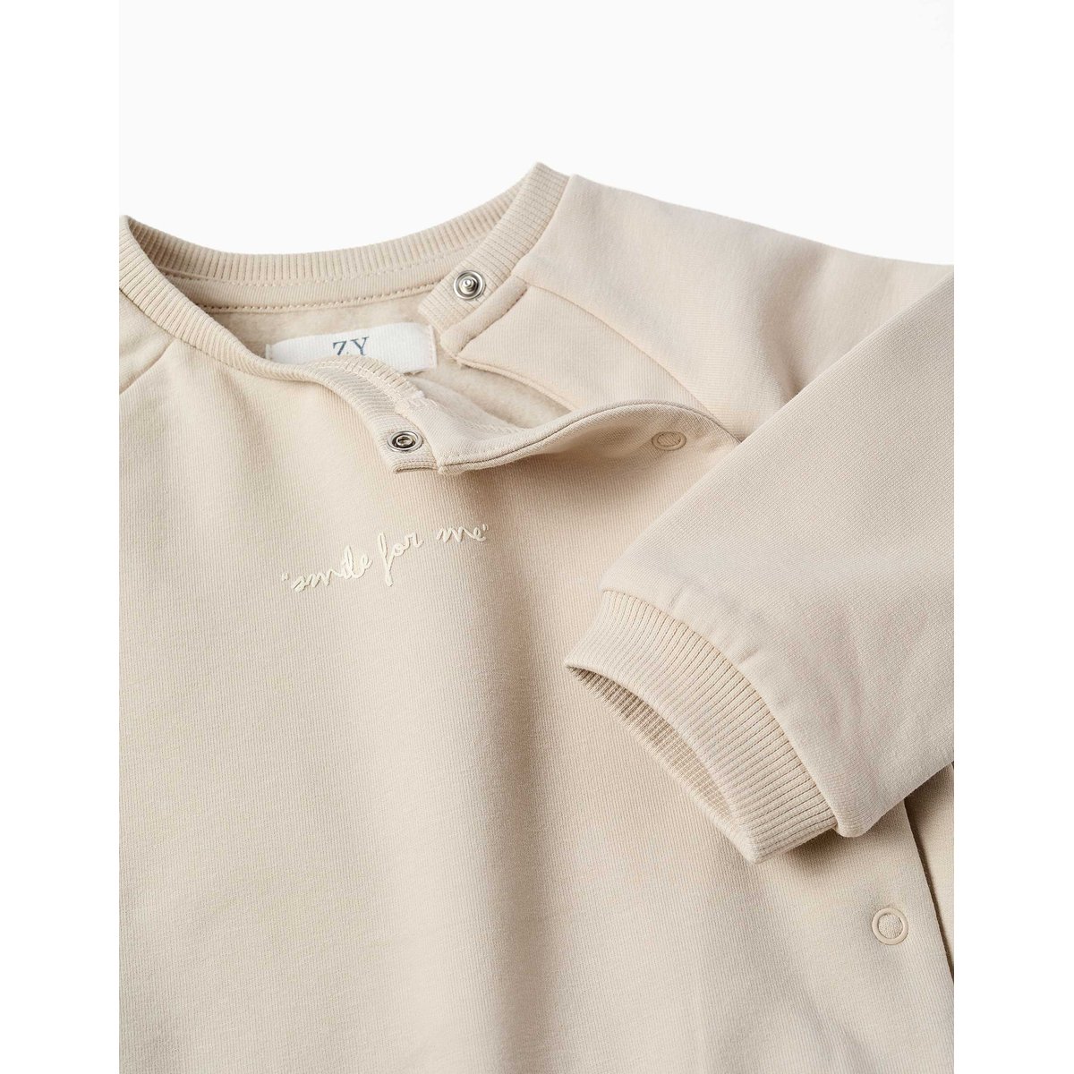 Ensemble sweat et pantalon en coton peigné gris clair, ZIPPY