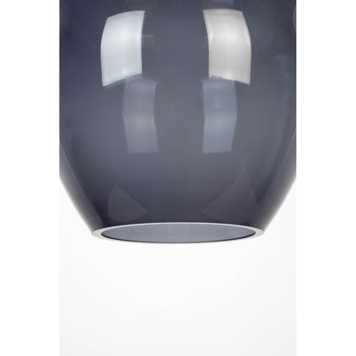 Suspension en verre industriel, LAUREN gris transparent, BOITE A DESIGN