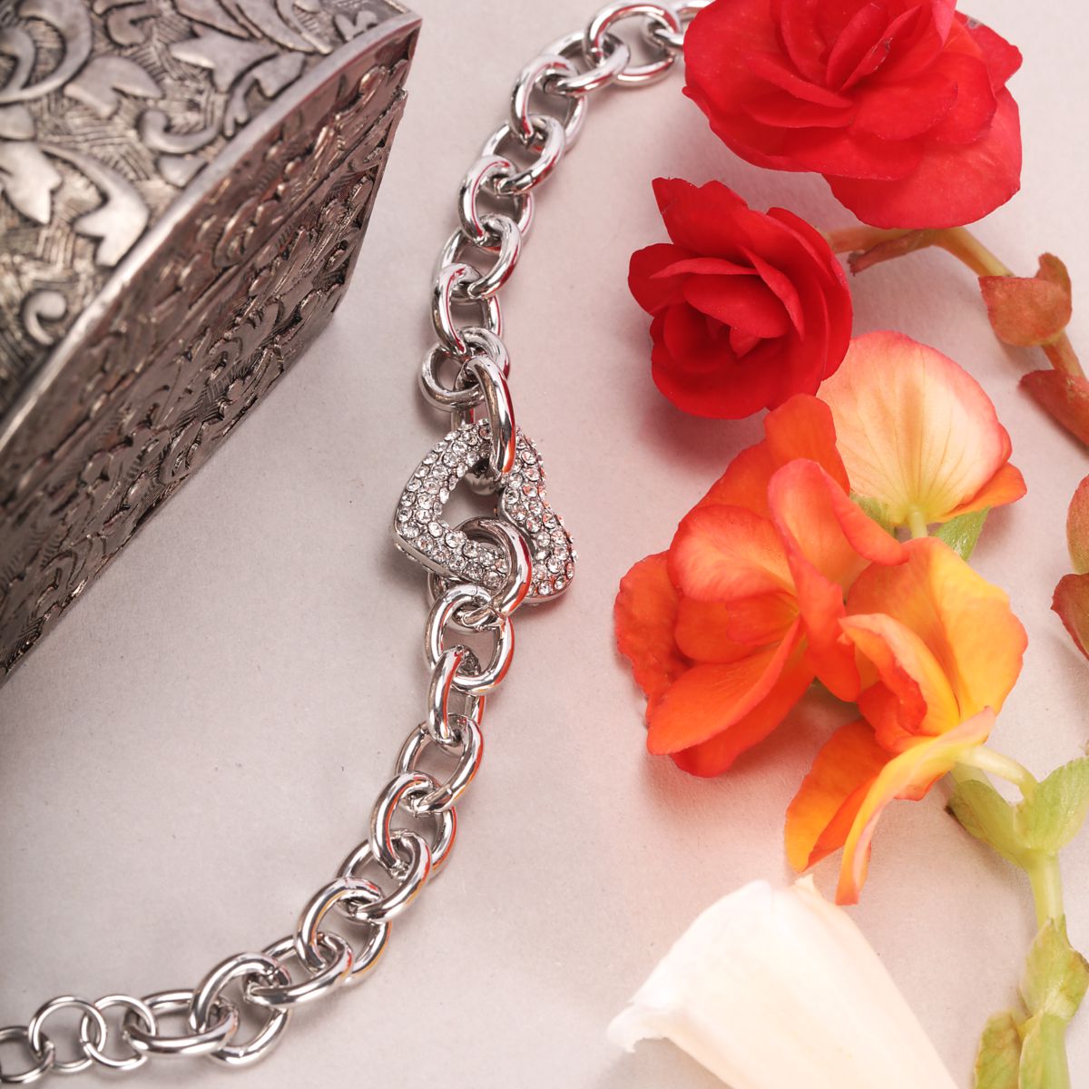 Bracelet en acier et cristal INCONTRI argent, MORELLATO