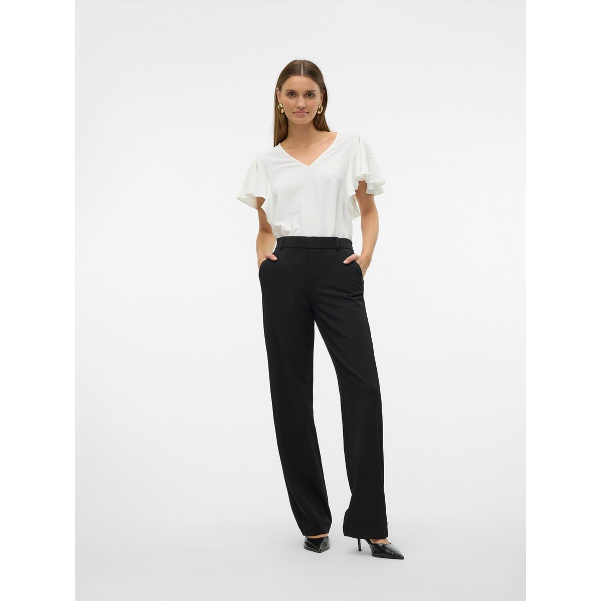 Straight Trousers black, VERO MODA