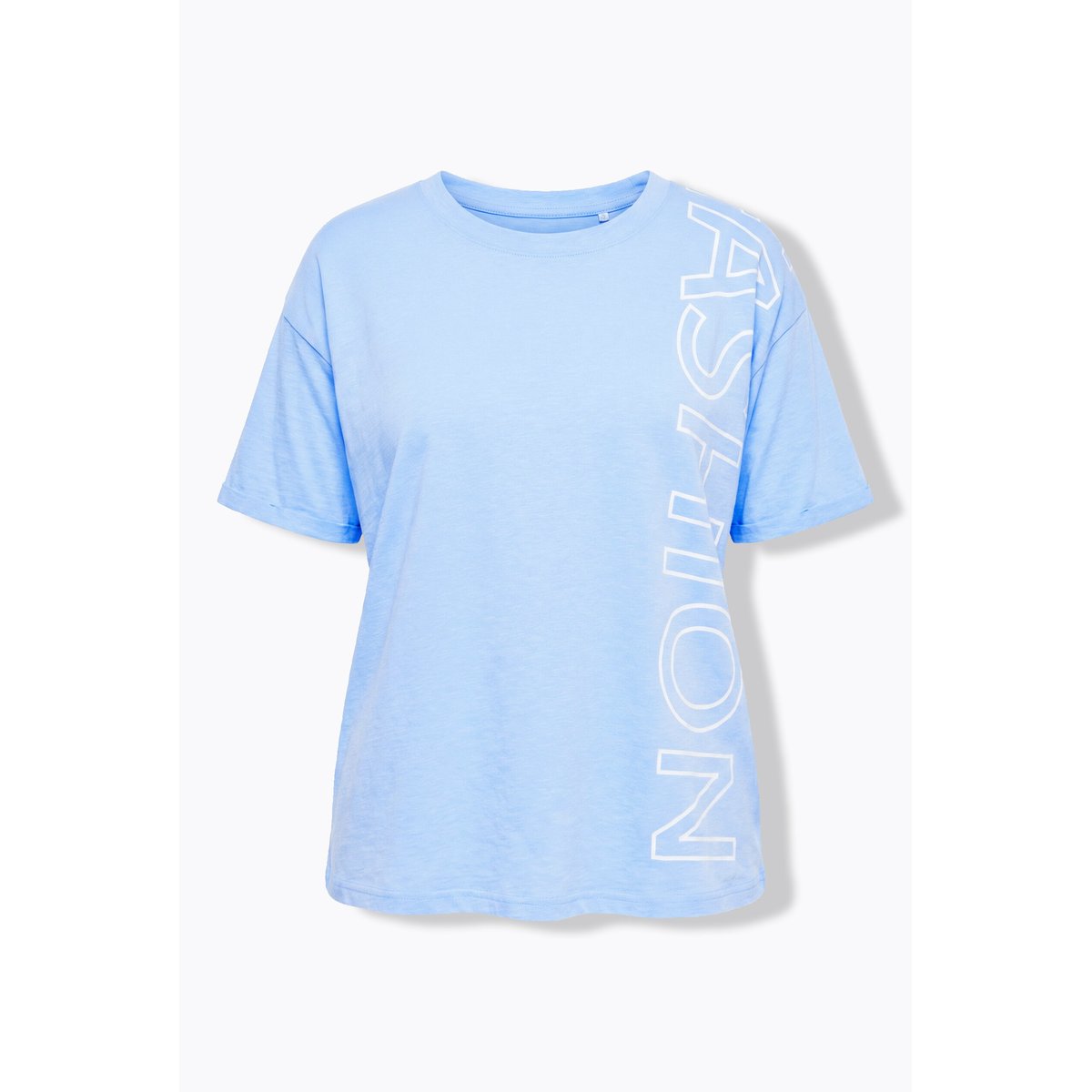 T-shirt oversize avec message bleu tendre, ULLA POPKEN