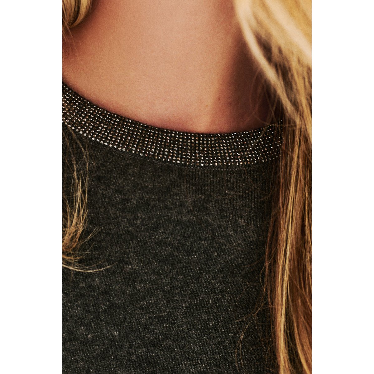 Pull droit élégant MINDY gris, CAROLL