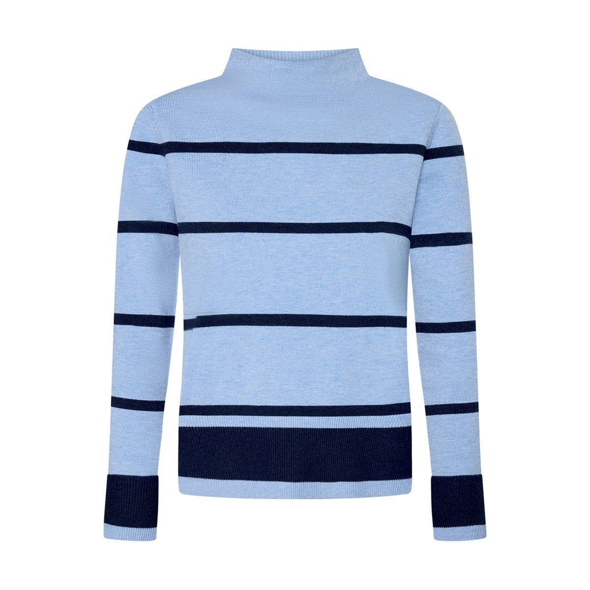 Pull-over en fine maille à col droit patch blue/dark blue, BETTY BARCLAY