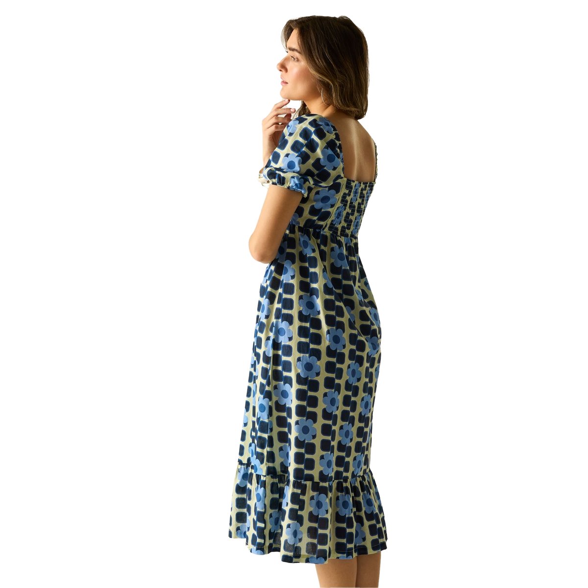 Robe d'été mi-longue motif/style fleur géante ORLA KIELY bleu, REGATTA