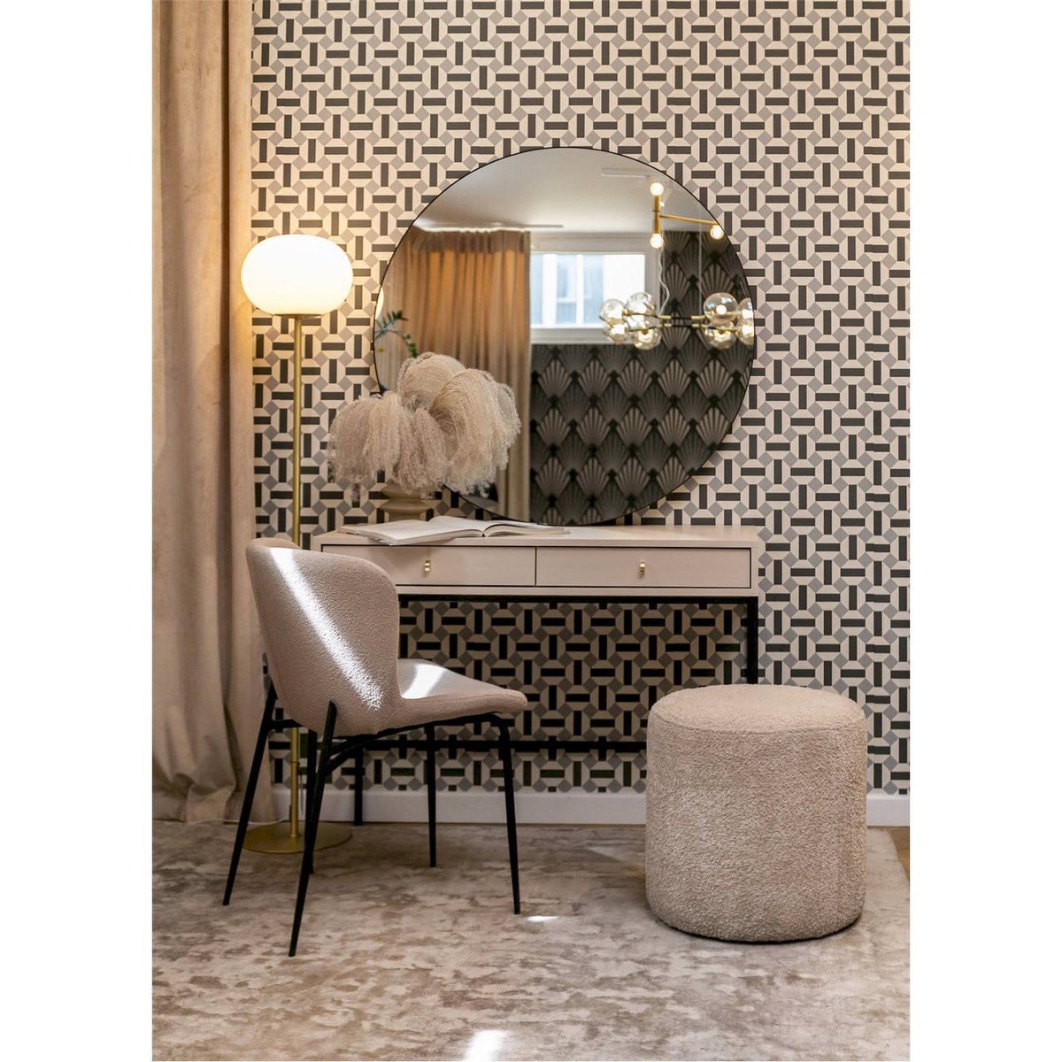 Coiffeuse contemporaine collection MONNE bleu nuit, RECOLLECTION