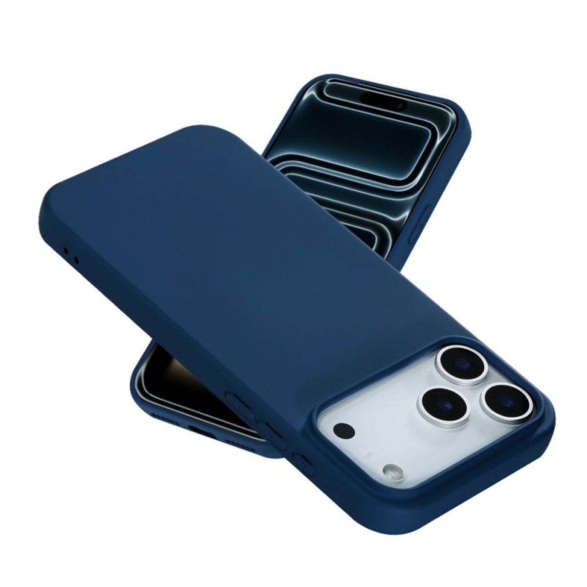 Coque iPhone 17 Pro antichoc + 2 vitres bleu, EVETANE