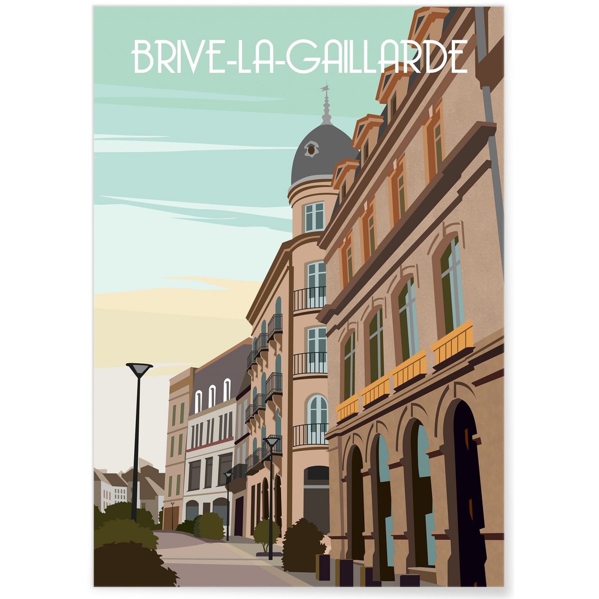 Affiche ville Brive-la-Gaillarde blanc, L'AFFICHERIE