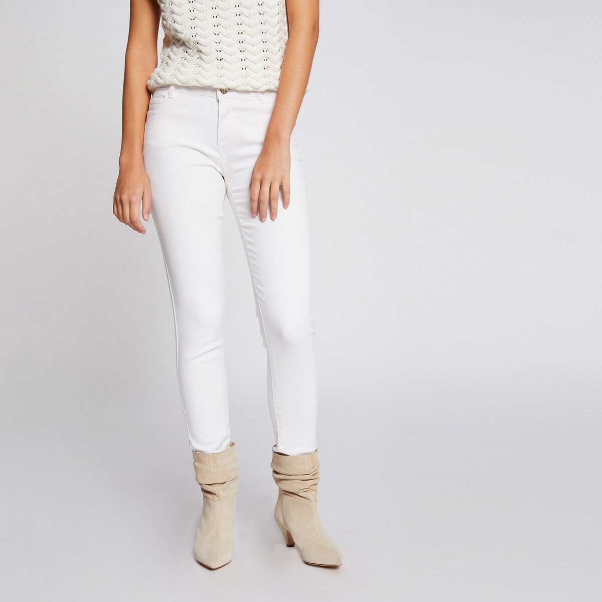 Pantalon Slim blanc, MORGAN