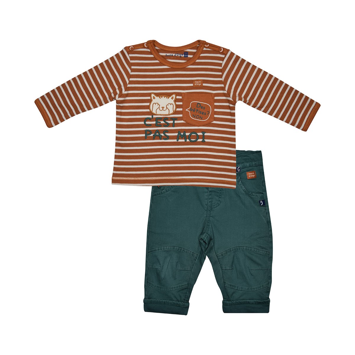 Tee shirt pantalon iouen blanc, SUCRE D'ORGE