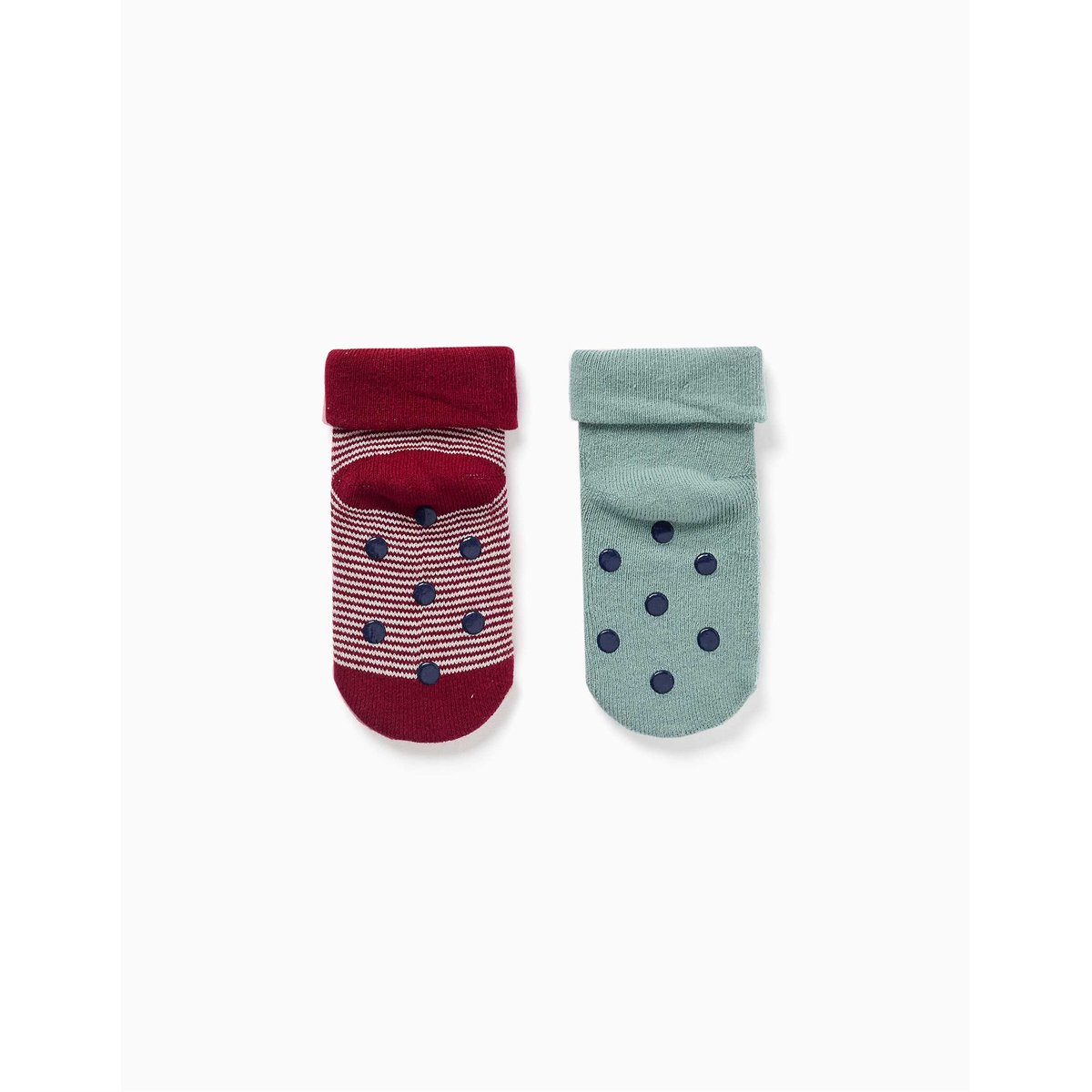 Lot de 2 chaussettes en éponge antidérapantes multicolore, ZIPPY