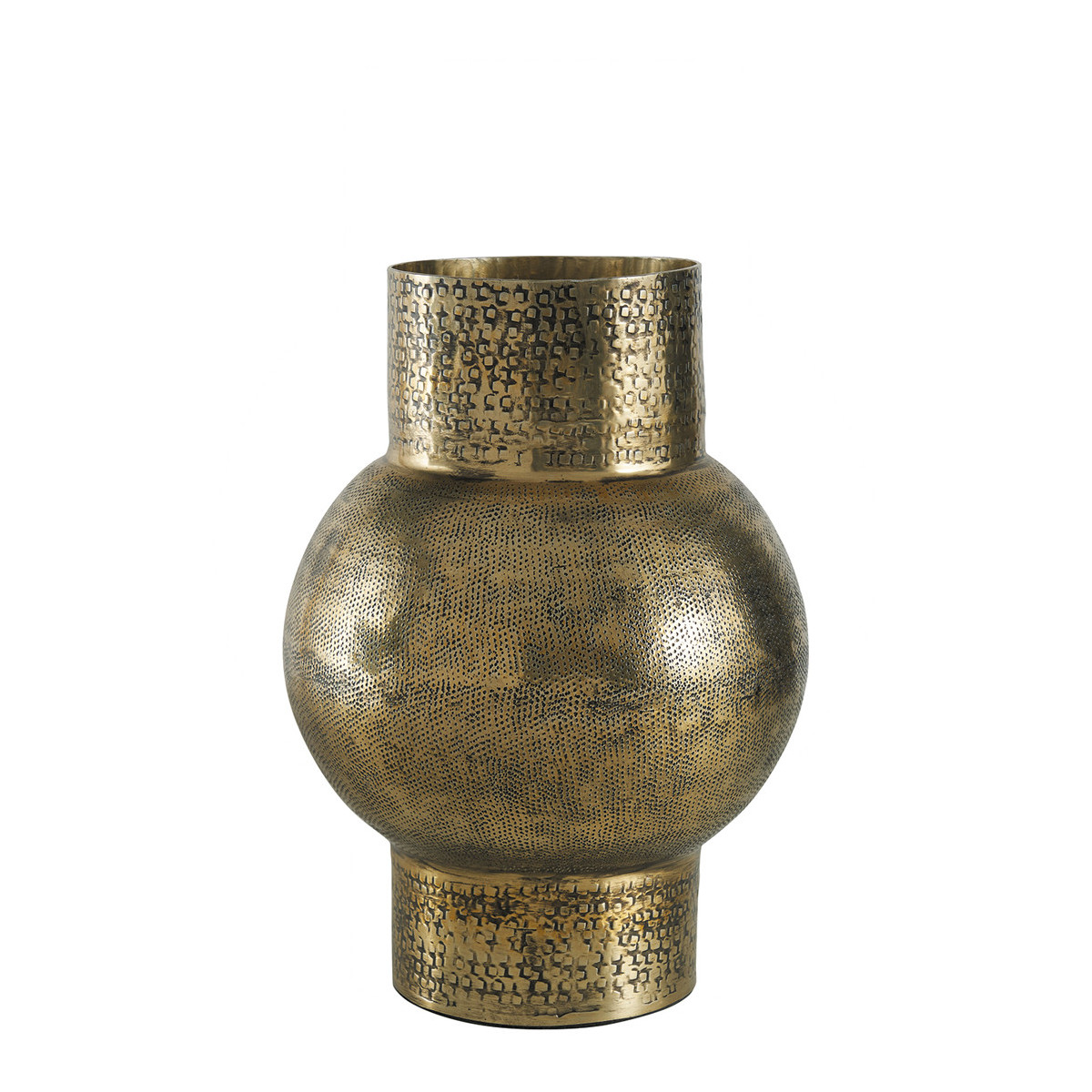 Vase en laiton bronze, BLANC D’IVOIRE