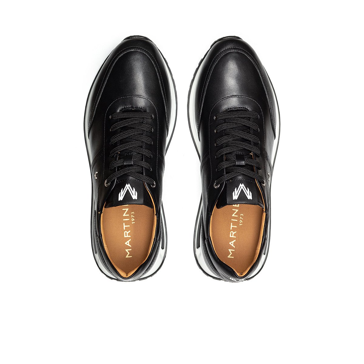 Baskets cuir Hanbury black, MARTINELLI