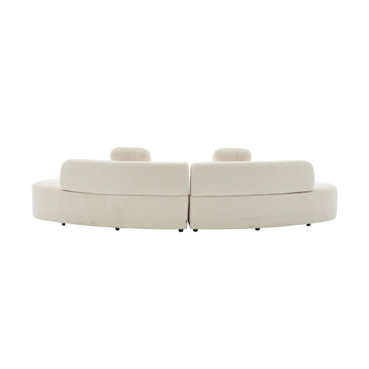 Canapé virgule organique 5 places bouclette  WAVE crème, SWEEEK