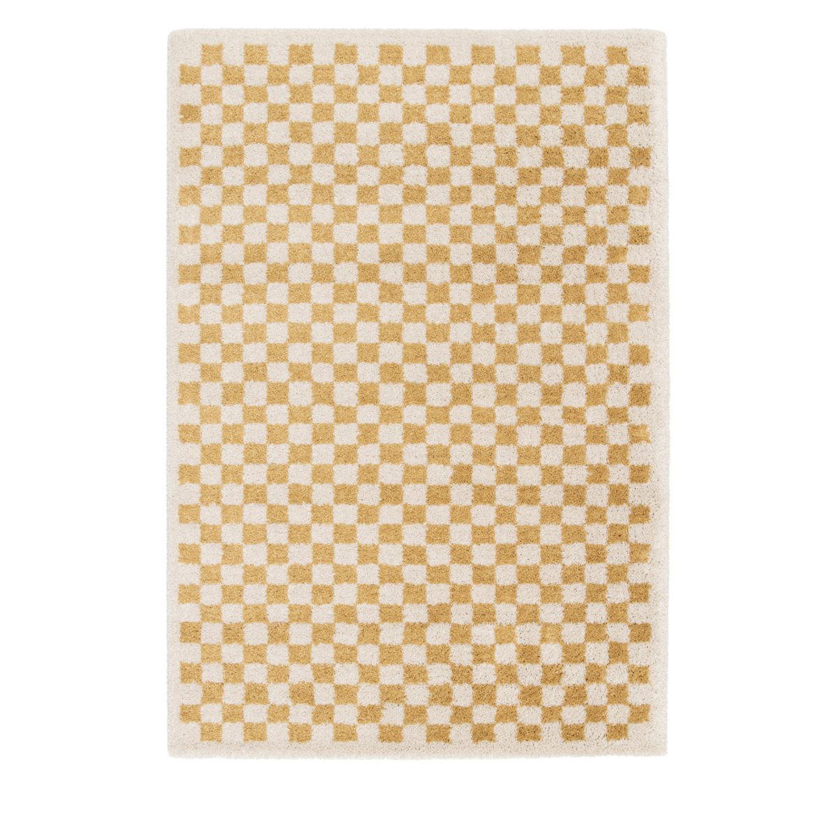 Tapis damiers- LARIA jaune, DRAWER