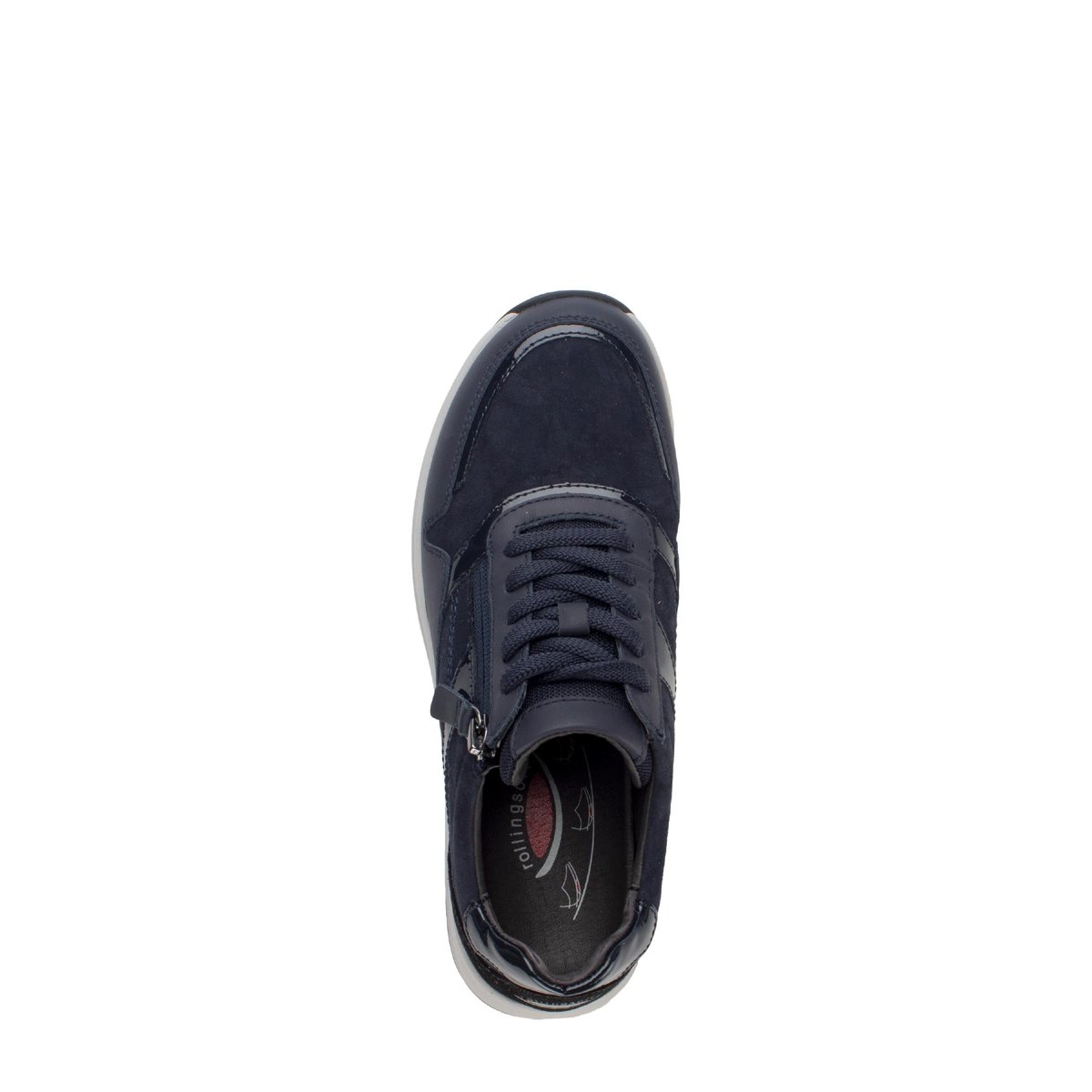 Baskets en cuir à talon compensé bleu, GABOR