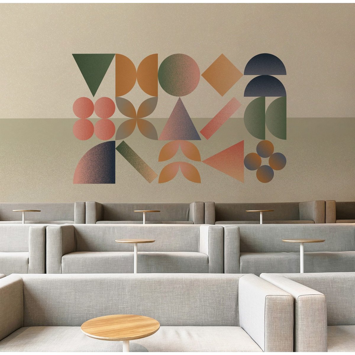 Papier peint panoramique Prisma, Gris 375 x 250cm gris, ACTE DECO