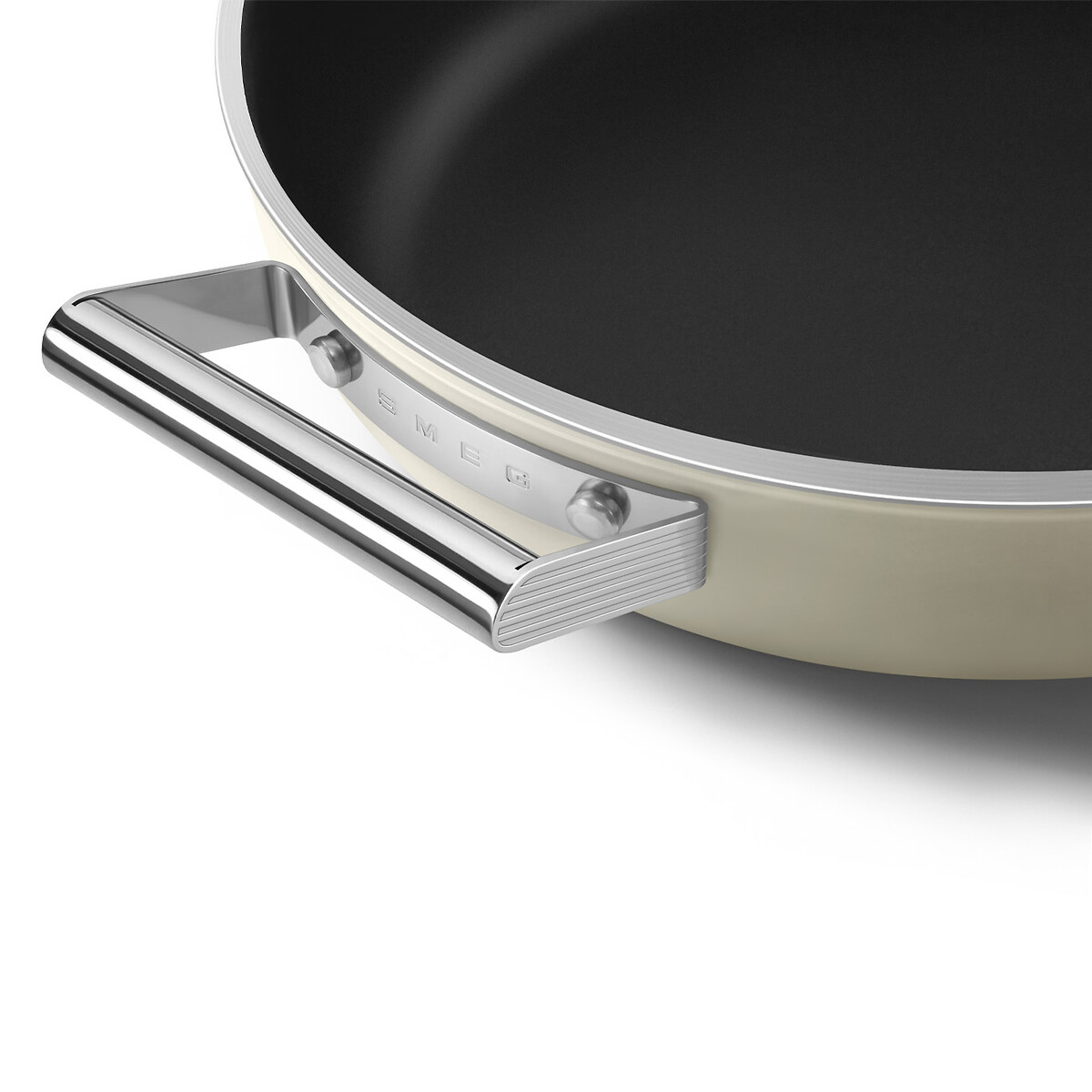 Caçarola Baixa antiaderente, 28cm, SMEG creme, SMEG