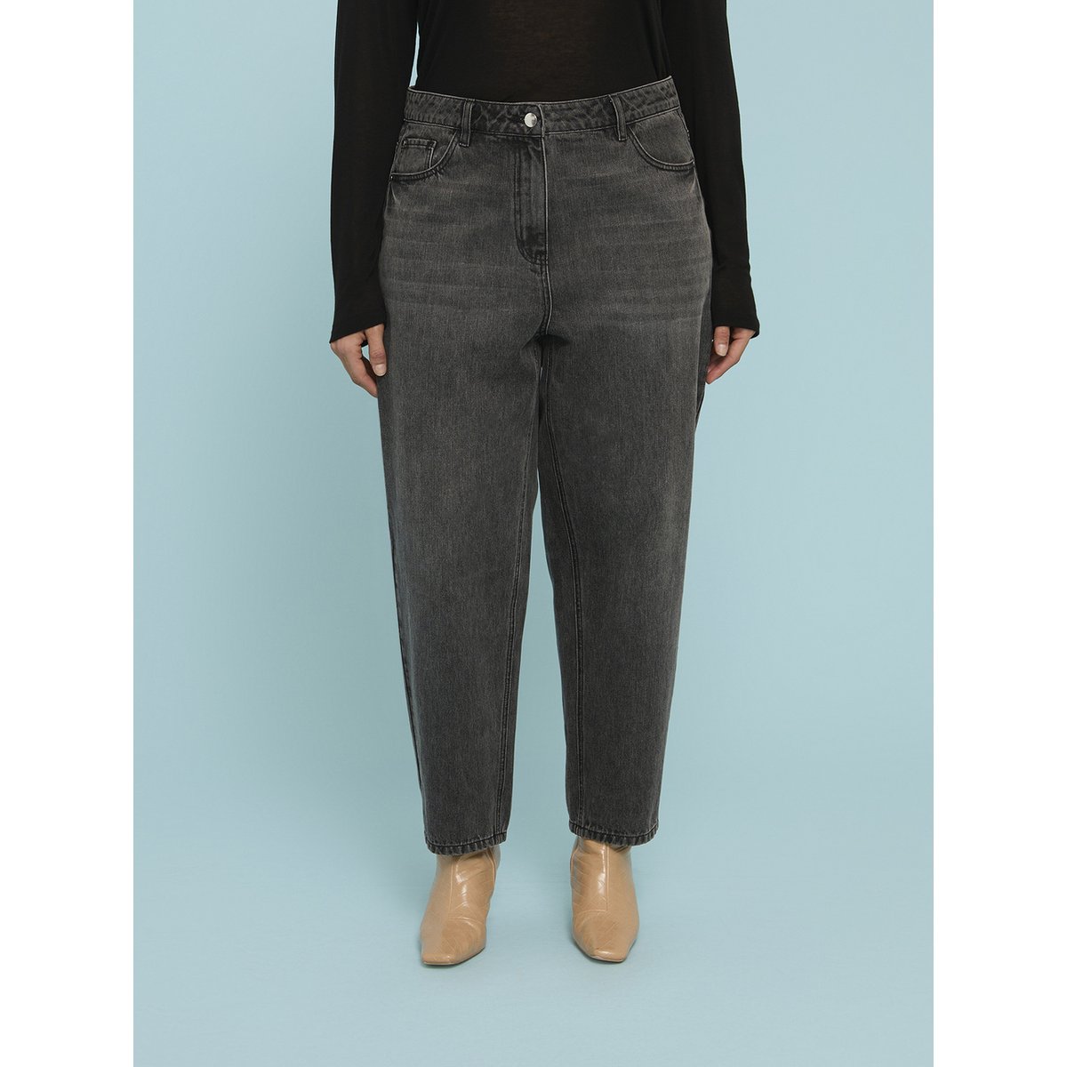 Jean Mom Fit lavage foncé gris, FIORELLA RUBINO
