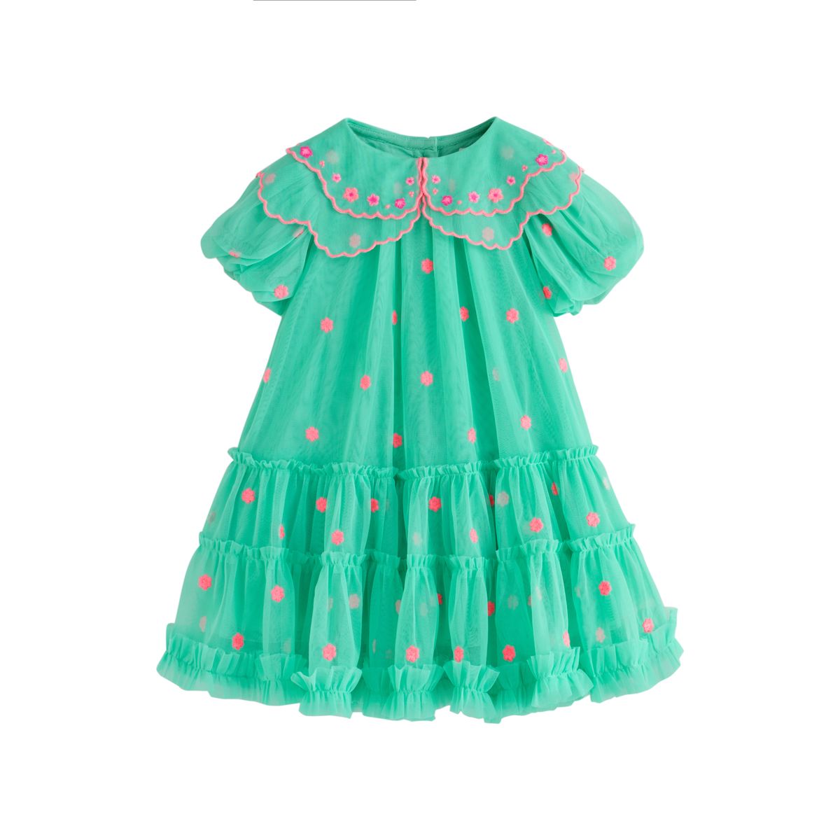 Robe en mesh brodée pour grandes occasions bleu sarcelle, NEXT